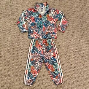 Adidas 2t Multicolor Floral Track Suit